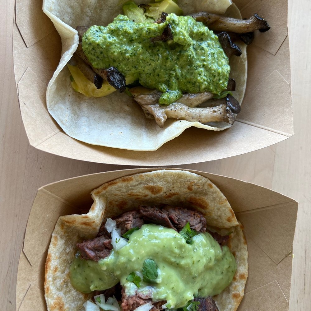 Finca Paso Robles - Mushroom Taco and Carne Asada Taco. Both good, but both needed additional salt because the guac was pretty flat. - Mexican Near Me - Paso Robles, California Finca Paso Robles - Mushroom Taco and Carne Asada Taco. Both good, but both needed additional salt because the guac was pretty flat. - Mexican Near Me - Paso Robles, California
