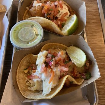 Surfside Fish House - Fried Classic Fish Tacos (fried and grilled) - Seafood Near Me - San Diego, California Surfside Fish House - Fried Classic Fish Tacos (fried and grilled) - Seafood Near Me - San Diego, California