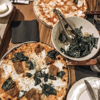 Wood Stack Pizza Kitchen - Metuchen - Nina pizza (bottom) and Margherita pizza (top) - Pizza Near Me - Metuchen, New Jersey Wood Stack Pizza Kitchen - Metuchen - Nina pizza (bottom) and Margherita pizza (top) - Pizza Near Me - Metuchen, New Jersey
