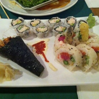 Matsuri - Salmon skin hand roll, California roll, Matsuri roll - Sushi Bars Near Me - Pasadena, California