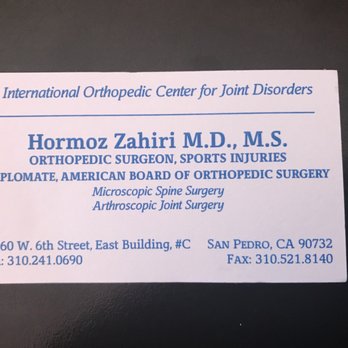 Hormoz Zahiri, MD - Sports Medicine Near Me - San Pedro, California Hormoz Zahiri, MD - Sports Medicine Near Me - San Pedro, California