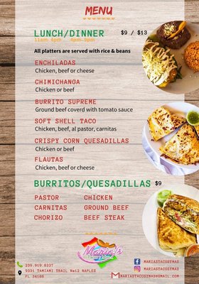 Menu photo 3 Maria's Tacos y Mas Naples, FL