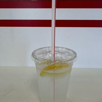 In-N-Out Burger - Water with lemon - Burgers Near Me - Chino, California
