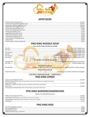 Menu photo 6 Pho King Wing Colorado Springs, CO