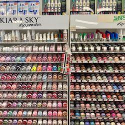 Kiara Sky and SNS Dip Powders.