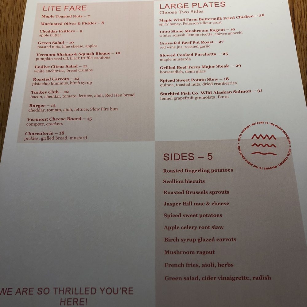 Juniper Bar & Restaurant - Dinner menu - American Near Me - Burlington, Vermont Juniper Bar & Restaurant - Dinner menu - American Near Me - Burlington, Vermont