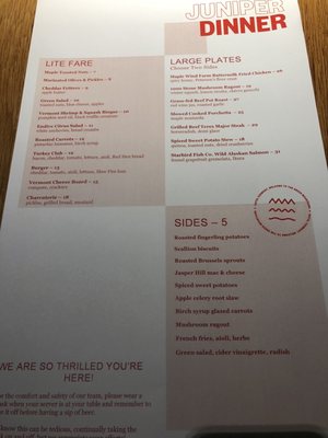 Menu photo 4 Juniper Bar & Restaurant Burlington, VT Menu photo 4 Juniper Bar & Restaurant Burlington, VT