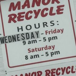 Manor Market - Manor recycling hours