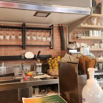 Sunnyside Cafe - open shelves with wine glasses - Breakfast & Brunch Near Me - Sarasota, Florida