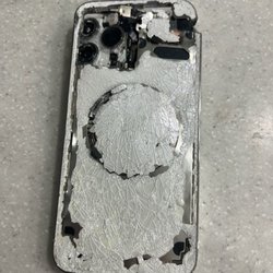 Techy Hialeah - Picture of destroyed phone prior to my visit.