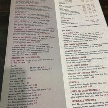 Cigar City Brewing - Menú - Breweries Near Me - Tampa, Florida