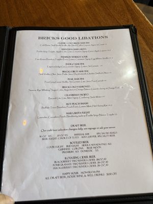 Menu photo 6 Brick's Placerville, CA