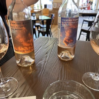 Sheehan Winery Old Town Tasting Room - Side-by-side of sweet vs dry rosé. Sheehan Winery Old Town Albuquerque (6/13/2023) - Wine Tasting Room Near Me - Albuquerque, New Mexico