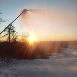 Chicopee Tube Park - Snow in the making