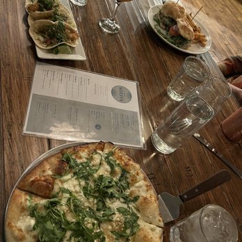 Bar Solita - "The Goat" pizza, Solita Burger Doubles and Fish Tacos Trio - Wine Bars Near Me - Richmond, Virginia Bar Solita - "The Goat" pizza, Solita Burger Doubles and Fish Tacos Trio - Wine Bars Near Me - Richmond, Virginia