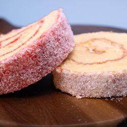 Aroma Bakery & Cafe - Strawberry coconut or vanilla coconut jelly cake roll