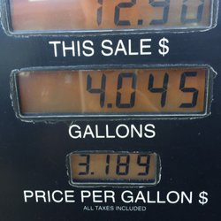 Price at the pump is $.15 more expensive than the sign on the street