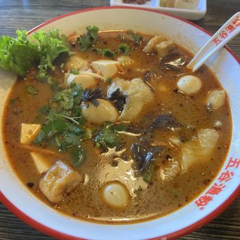Five Grains Noodle House - Spicy & Sour Flavor Noodle Soup with Snakehead Fish - Noodles Near Me - Fremont, California Five Grains Noodle House - Spicy & Sour Flavor Noodle Soup with Snakehead Fish - Noodles Near Me - Fremont, California