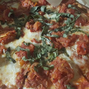 zpizza - Small cauliflower crust margherita pizza. Very tomatoey and gooey in the middle. Crispy at the edges - Pizza Near Me - West Hollywood, California zpizza - Small cauliflower crust margherita pizza. Very tomatoey and gooey in the middle. Crispy at the edges - Pizza Near Me - West Hollywood, California
