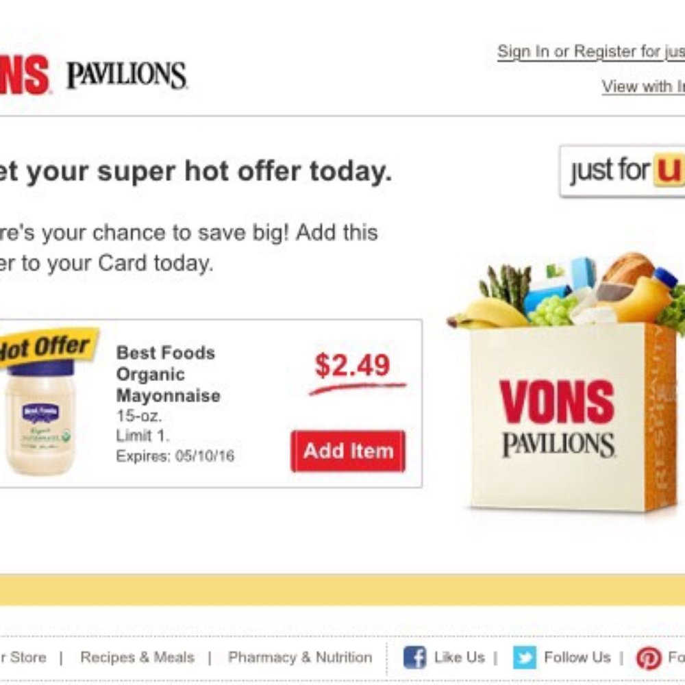 Vons - Super hot offer. Vons, you mean Super LAME offer :/ - Grocery Near Me - Hermosa Beach, California Vons - Super hot offer. Vons, you mean Super LAME offer :/ - Grocery Near Me - Hermosa Beach, California