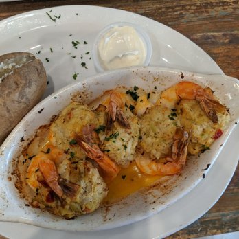 Harborside - Stuffed shrimp with baked potato - Seafood Near Me - Winter Haven, Florida Harborside - Stuffed shrimp with baked potato - Seafood Near Me - Winter Haven, Florida