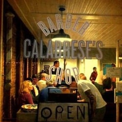 Calabrese's Barber Shop - Front Glass (Calabrese Logo)