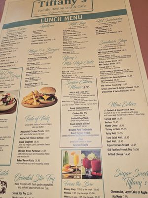 Menu photo 1 Tiffany's Restaurant & Cafe Des Plaines, IL