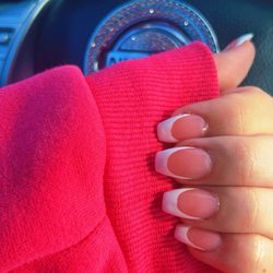 Champions Nails & Spa - Requested classic french tip with natural pink base color. Exactly what I wanted!!