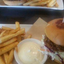 The Coffee Club - Pulled pork burger - delicious!