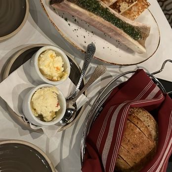 Julia - A Spirited Restaurant and Bar - Bone marrow and bread service with apricot and chile butters - New American Near Me - Santa Fe, New Mexico