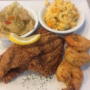 Della J's Delectables - Seafood dish with added jumbo shrimp, stewed cabbage n Mac n cheese - Southern Near Me - Alexandria, Virginia