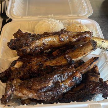 Matiki Island BBQ - 1. Beef Rib Plate (Sam's Plate) - Hawaiian Near Me - Anaheim, California Matiki Island BBQ - 1. Beef Rib Plate (Sam's Plate) - Hawaiian Near Me - Anaheim, California