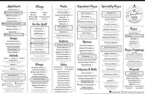 Menu photo 4 The Downtown Cafe Glen Cove, NY Menu photo 4 The Downtown Cafe Glen Cove, NY