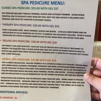 Nails Plus - Pedicure menu - Nail Salons Near Me - Tumwater, Washington