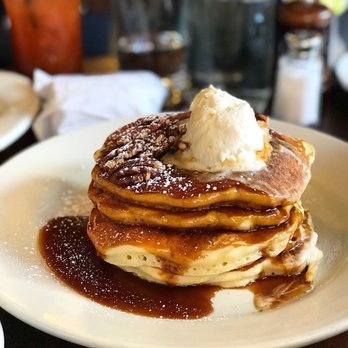 The Smith - Pancakes w| the whipped ricotta, pecans & salted caramel sauce - New American Near Me - New York, New York The Smith - Pancakes w| the whipped ricotta, pecans & salted caramel sauce - New American Near Me - New York, New York
