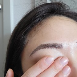 Alchemy Lash and Brow - 24 hrs later (kind of shiny from the ointment)