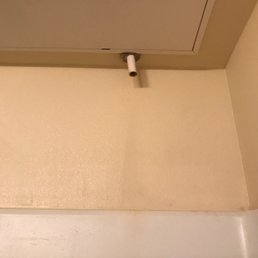 Pipe right above the tub