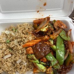 Szechuan Style beef extra spicy, wasn't too hot. Pretty good over all!