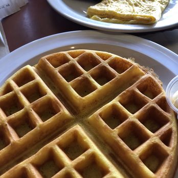 Doug's Place - Belgian waffle, two eggs, sausage, coffee $17.95 before tip - Breakfast & Brunch Near Me - Castro Valley, California Doug's Place - Belgian waffle, two eggs, sausage, coffee $17.95 before tip - Breakfast & Brunch Near Me - Castro Valley, California