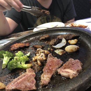 Korean Village Restaurant - a plate of meat and broccoli - Korean Near Me - Edmonton, Alberta Korean Village Restaurant - a plate of meat and broccoli - Korean Near Me - Edmonton, Alberta