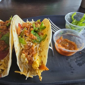 Main Brew Coffee - Bacon tacos with salsa, cilantro, and jalapenos! - Creperies Near Me - Fort Walton Beach, Florida Main Brew Coffee - Bacon tacos with salsa, cilantro, and jalapenos! - Creperies Near Me - Fort Walton Beach, Florida