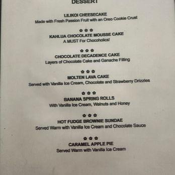 Kaleo's Bar and Grill - Dessert Menu - Hawaiian Near Me - Pahoa, Hawaii Kaleo's Bar and Grill - Dessert Menu - Hawaiian Near Me - Pahoa, Hawaii