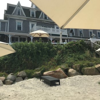 Block Island Beach House - Outside bar and deck from the beach - Hotels Near Me - New Shoreham, Rhode Island