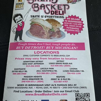 Bread Basket Deli - I LOVE THIS PLACE! Ask for Vickie and tell her I sent you. - Delis Near Me - Redford, Michigan Bread Basket Deli - I LOVE THIS PLACE! Ask for Vickie and tell her I sent you. - Delis Near Me - Redford, Michigan
