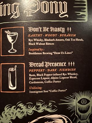 Menu photo 5 Cloak & Dagger Cleveland, OH