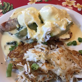 808 Grindz Cafe - Avocado Spinach bene with spam - yum! - Cafes Near Me - Lahaina, Hawaii