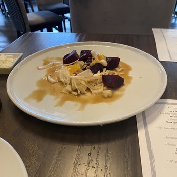 Vine and Oak - Beet salad. Bland and boring presentation. - Comfort Food Near Me - Cranford, New Jersey