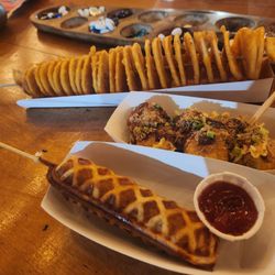 Street Hub - Tornado, waffle cheese hotdog and takoyaki.