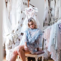 Lex & Lynne - Lifestyle blogger and IG influencer Kelsey Breisinger (@kelclight) takes it all in at L&L Bridal.