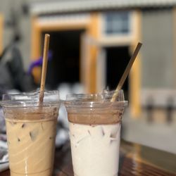 11th Hour Coffee - Dirty iced chai latte and regular iced chai latte